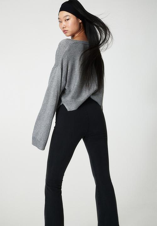 H&M - Flared trousers - black