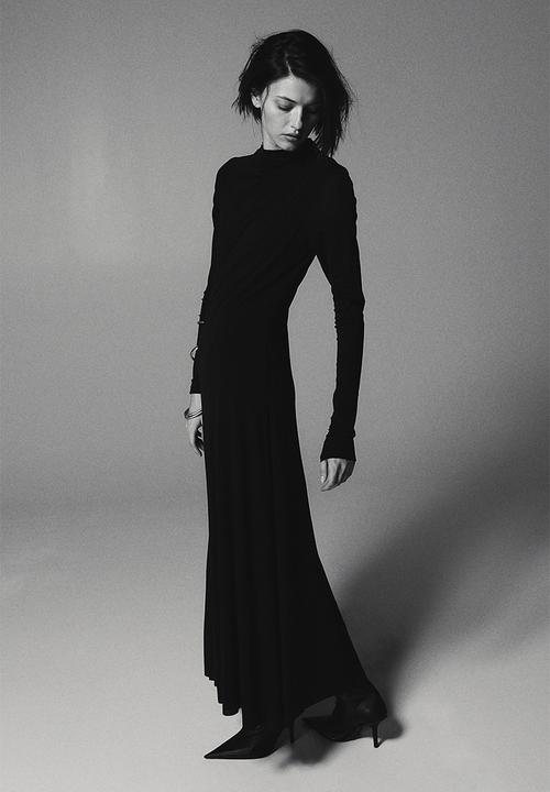 H&M - Jersey turtleneck dress - black