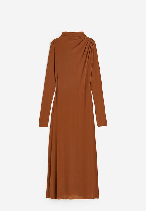 H&M - Jersey turtleneck dress - brown