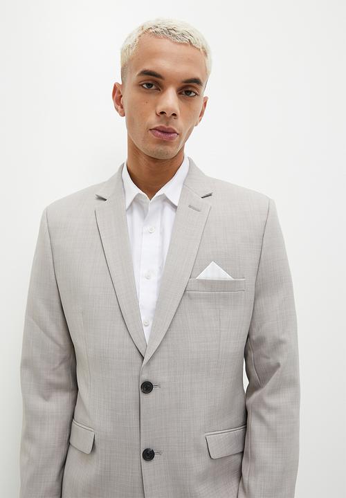 Superbalist - Slim Fit Suit Blazer - Light Grey