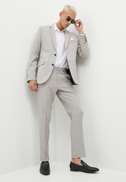 Superbalist - Slim Fit Suit Blazer - Light Grey