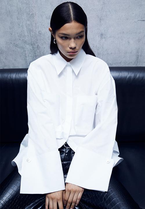 H&M - Oversized cotton shirt - white