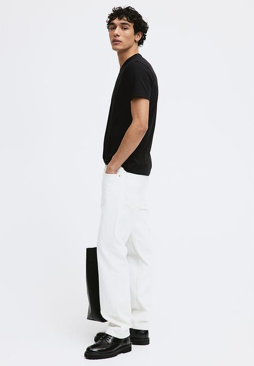 H&M - Slim fit v-neck t-shirt - black
