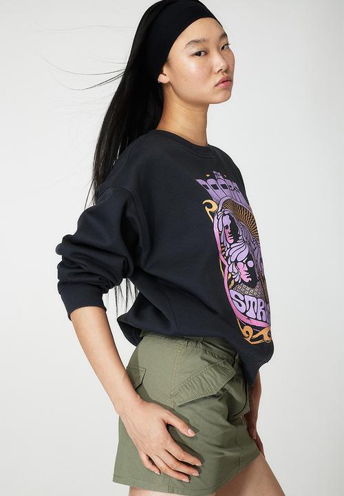 H&M - Printed sweatshirt - dark grey the doors