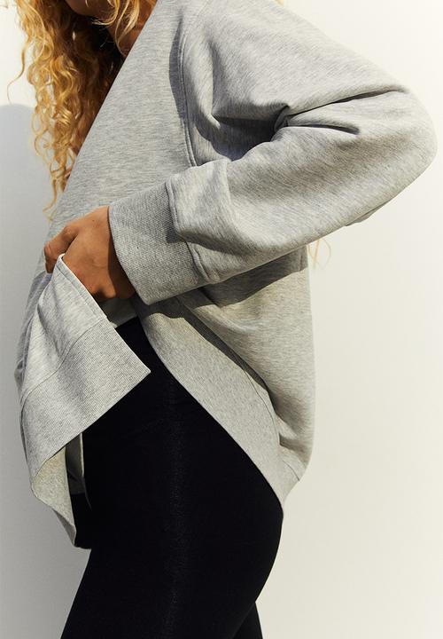 H&M - Mama before & after maternity/nursing sweatshirt - light grey marl