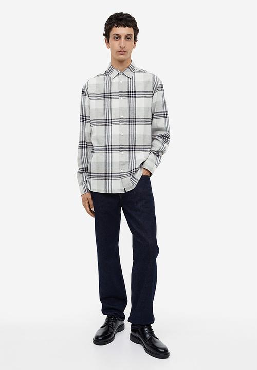 H&M - Regular fit flannel shirt - grey