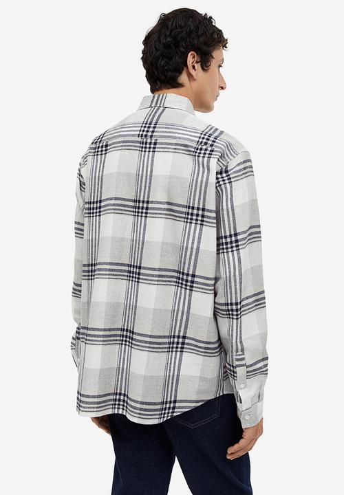 H&M - Regular fit flannel shirt - grey