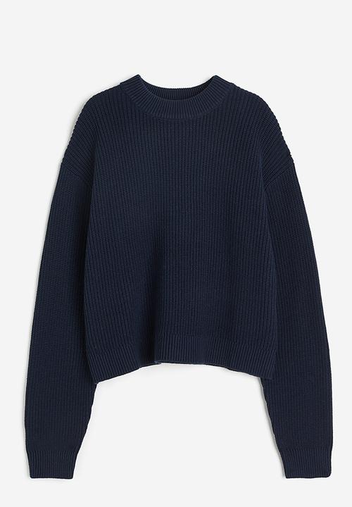 H&M - Rib-knit jumper - navy blue