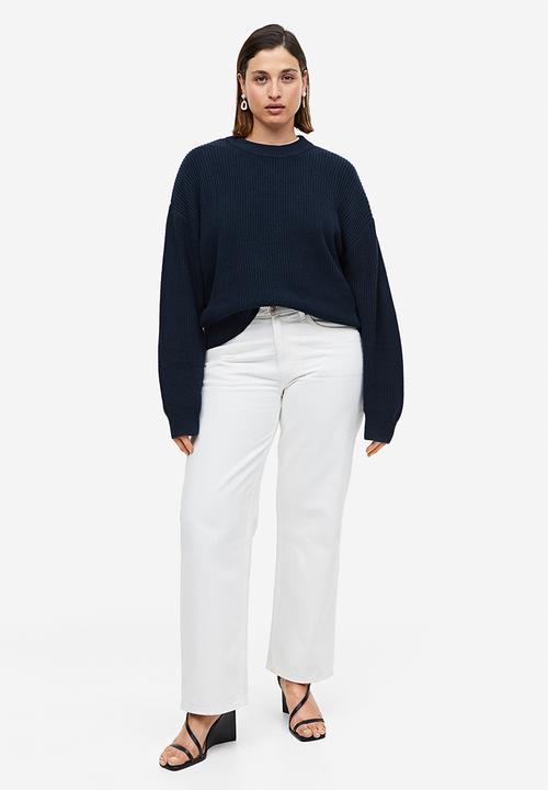 H&M - Rib-knit jumper - navy blue