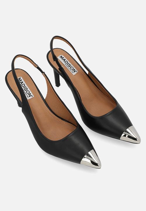 Madison® - Paola slingback court - black & silver