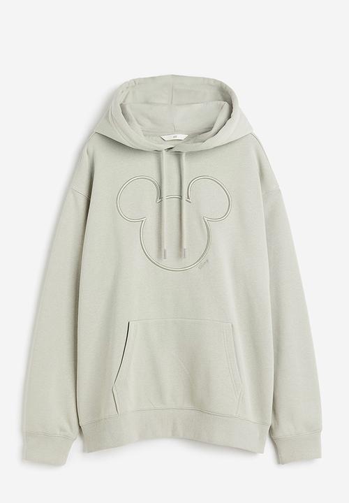H&M - Motif-front hoodie - green