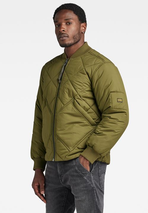 G-STAR - Diamond Qlty Bomber Unic matte lite r wr - dark olive