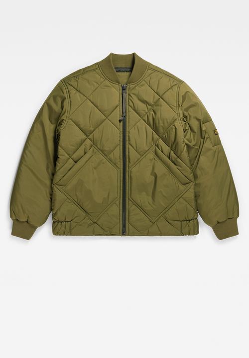 G-STAR - Diamond Qlty Bomber Unic matte lite r wr - dark olive