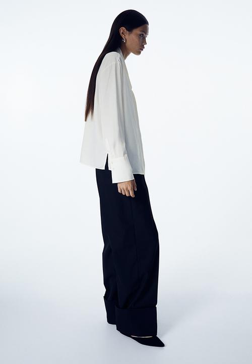 H&M - Tie-detail blouse - white