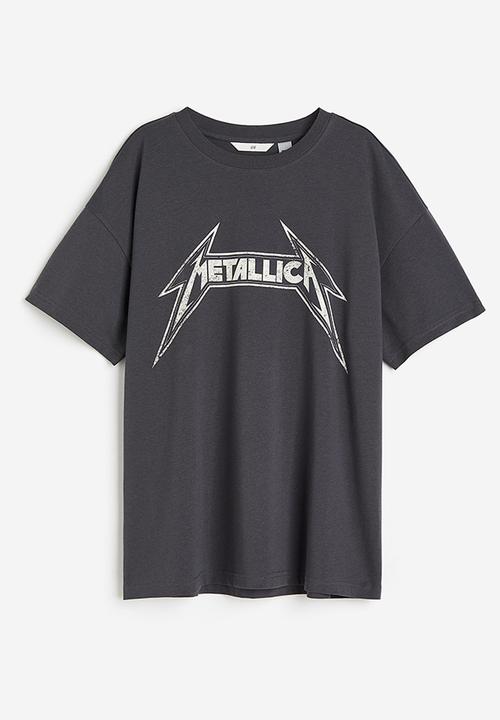 H&M - Oversized printed t-shirt - grey
