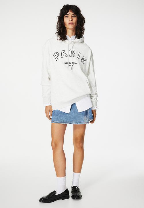 H&M - Hoodie - light grey marl & paris