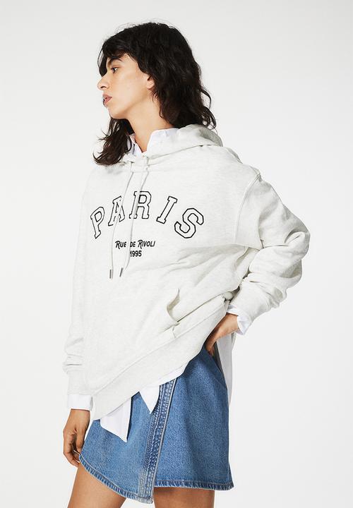 H&M - Hoodie - light grey marl & paris