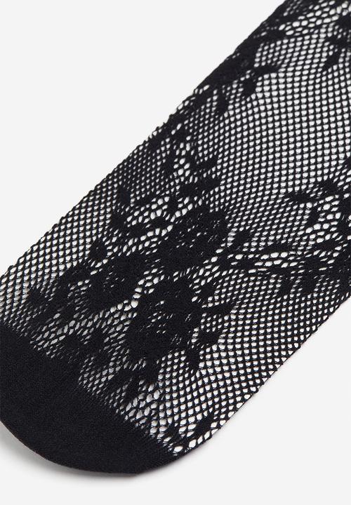 H&M - Lace tights - black/patterned