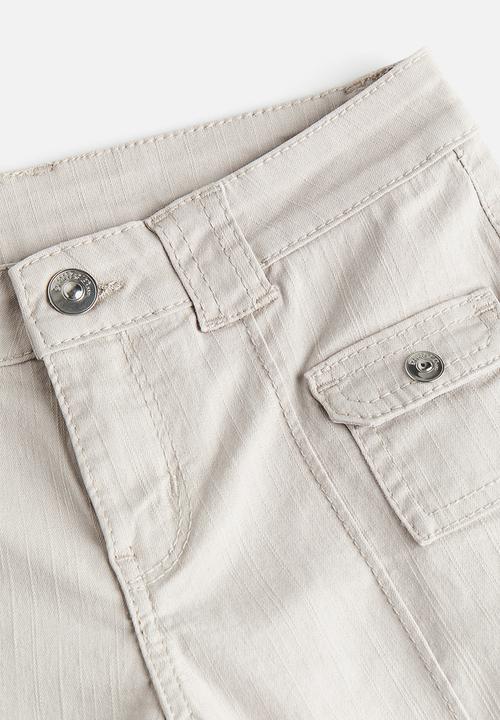 H&M - Flared cargo trousers - light beige