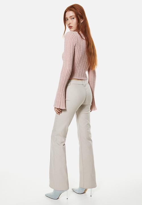 H&M - Flared cargo trousers - light beige