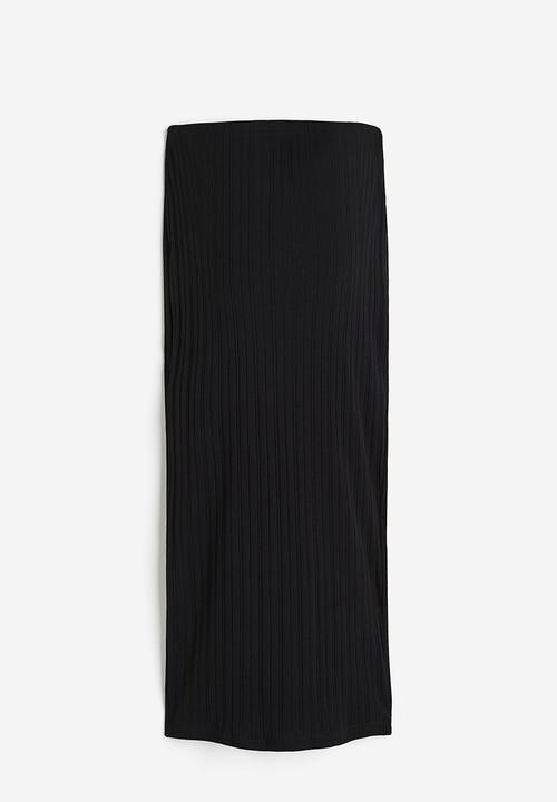 H&M - Mama ribbed jersey skirt - black