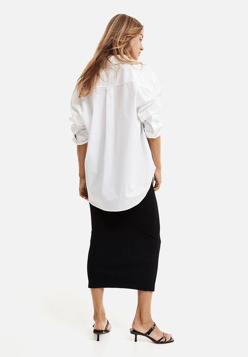 H&M - Mama ribbed jersey skirt - black