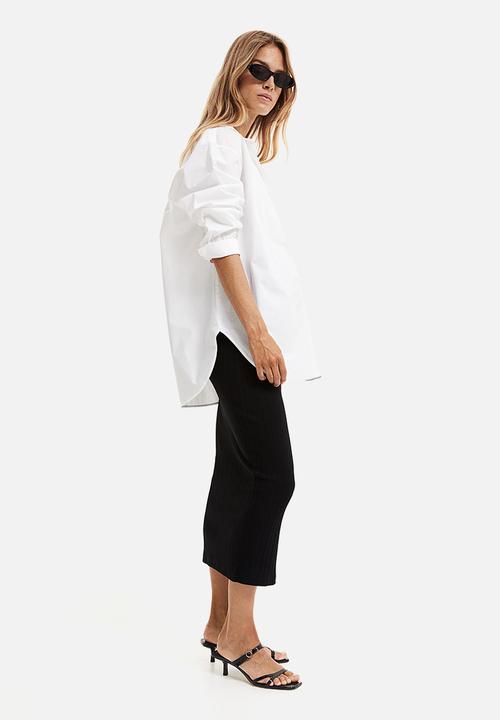 H&M - Mama ribbed jersey skirt - black