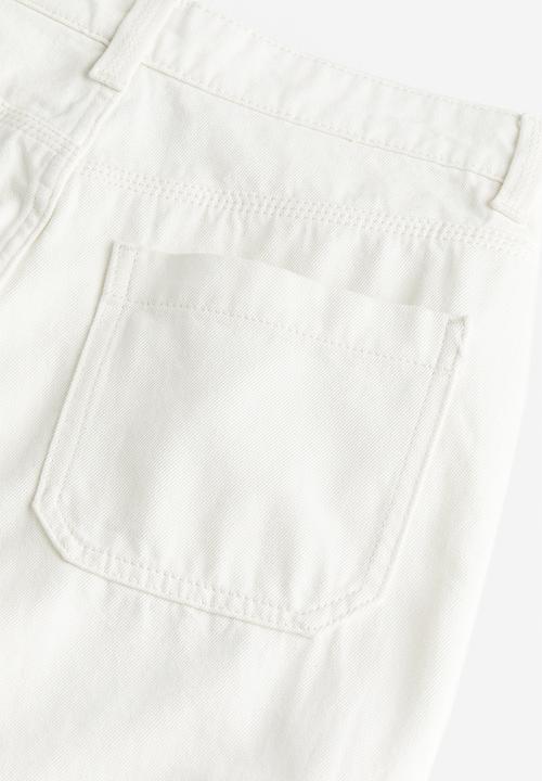 H&M - Denim cargo trousers - cream