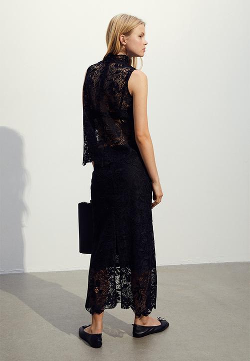 H&M - Lace skirt - black
