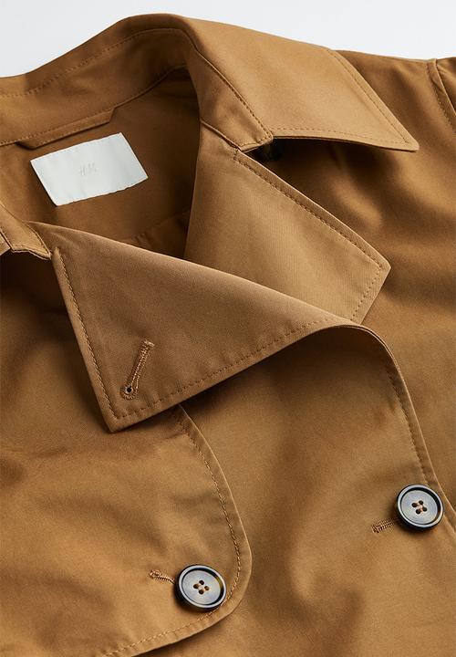 H&M - Double-breasted trenchcoat - dark beige 