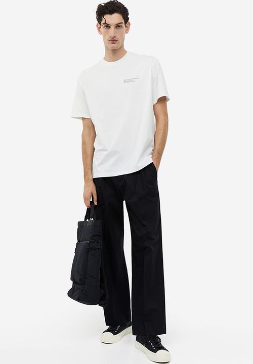 H&M - Relaxed fit printed t-shirt - white, multi