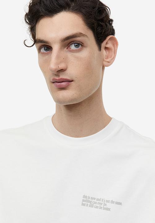 H&M - Relaxed fit printed t-shirt - white, multi