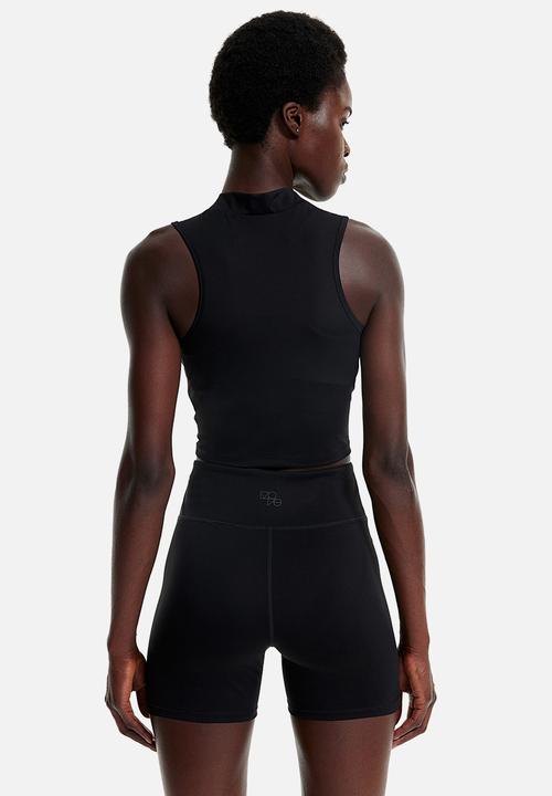 H&M - Drymove™ cropped sports top - black