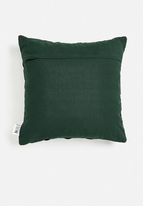 SF Collection - Kaisa cushion with inner- bottle green