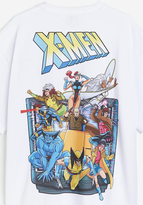 H&M - Oversized fit t-shirt - white, multi
