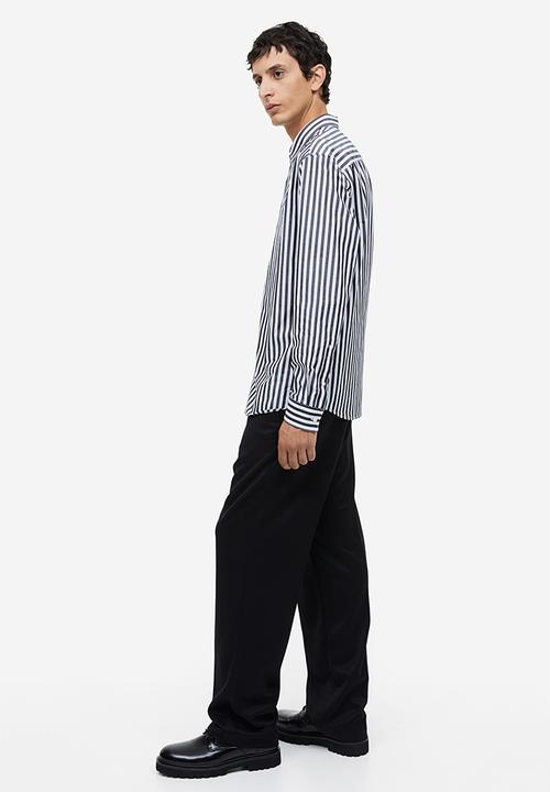 H&M - Regular fit poplin shirt - multi, grey