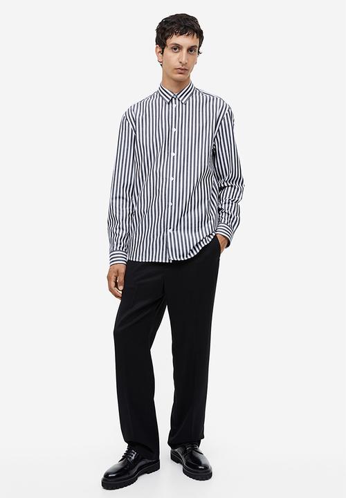 H&M - Regular fit poplin shirt - multi, grey