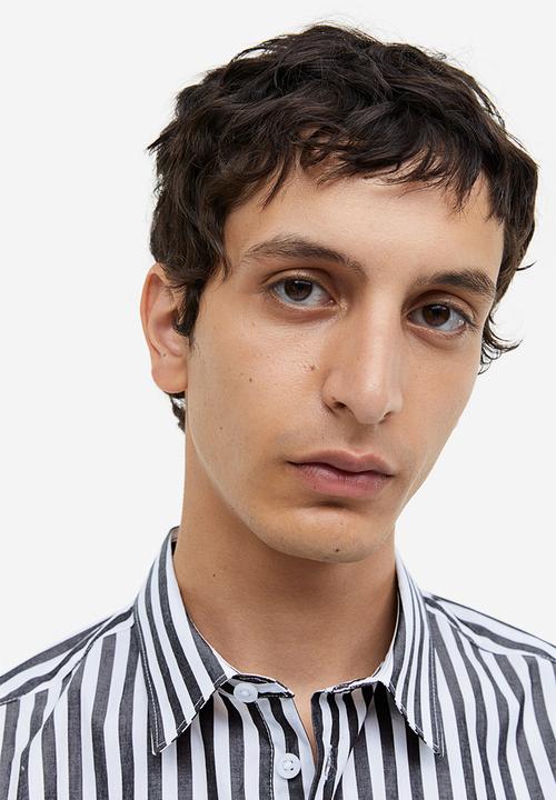 H&M - Regular fit poplin shirt - multi, grey