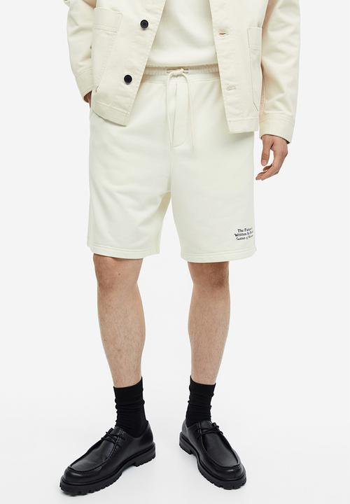 H&M - Coolmax® loose fit sweatshorts - white