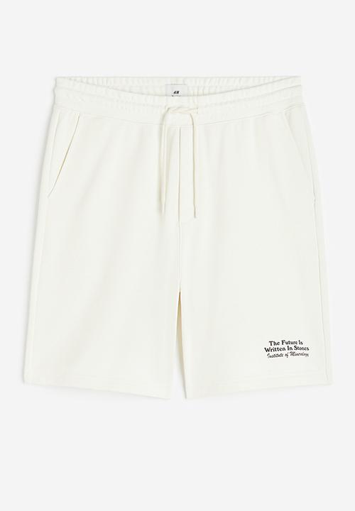 H&M - Coolmax® loose fit sweatshorts - white