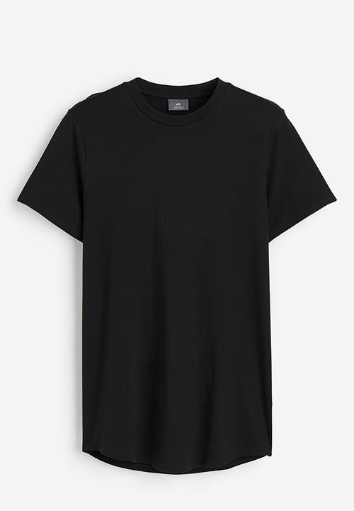 H&M - Long regular fit t-shirt - black