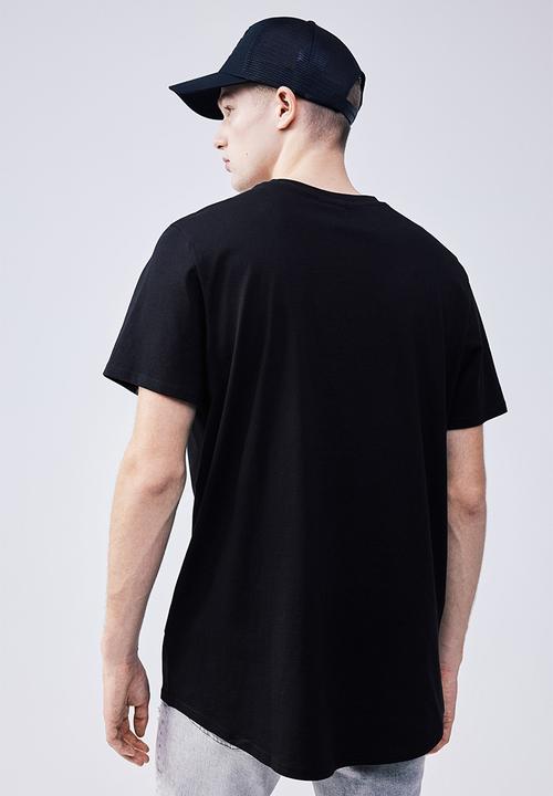 H&M - Long regular fit t-shirt - black