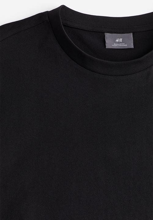 H&M - Long regular fit t-shirt - black