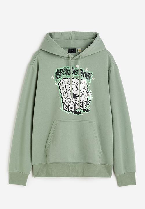 H&M - Regular fit hoodie - green/spongebob squarepants