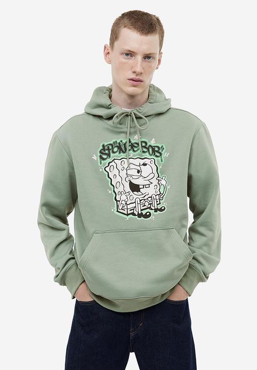 H&M - Regular fit hoodie - green/spongebob squarepants