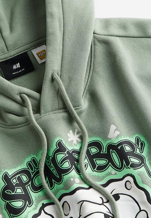 H&M - Regular fit hoodie - green/spongebob squarepants