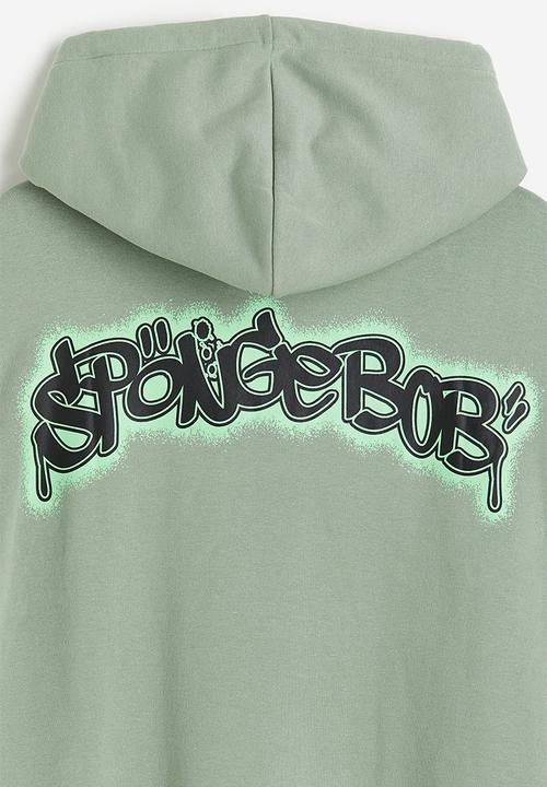 H&M - Regular fit hoodie - green/spongebob squarepants