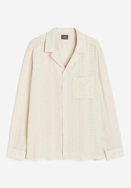 H&M - Regular fit resort shirt - white
