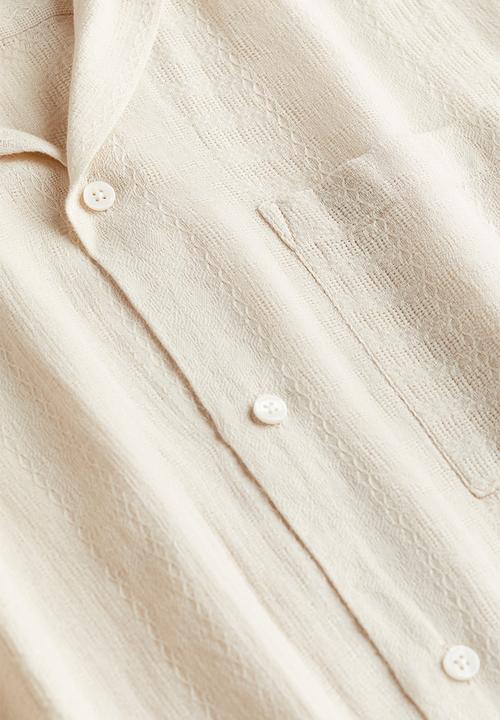 H&M - Regular fit resort shirt - white