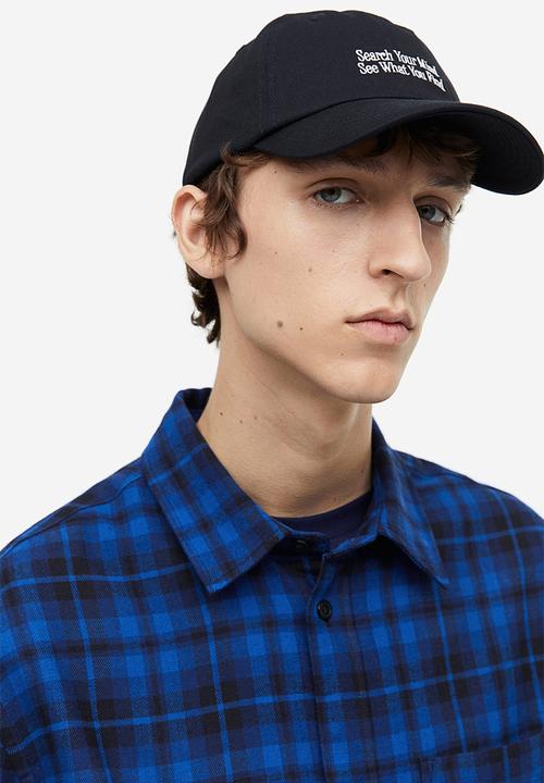 H&M - Regular fit flannel shirt - blue/checked